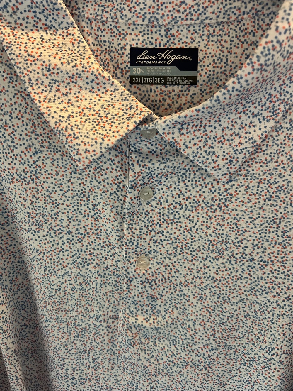 Ben Hogan Men's White with Microdot Golf Polo Size 3XL - Picture 4 of 4